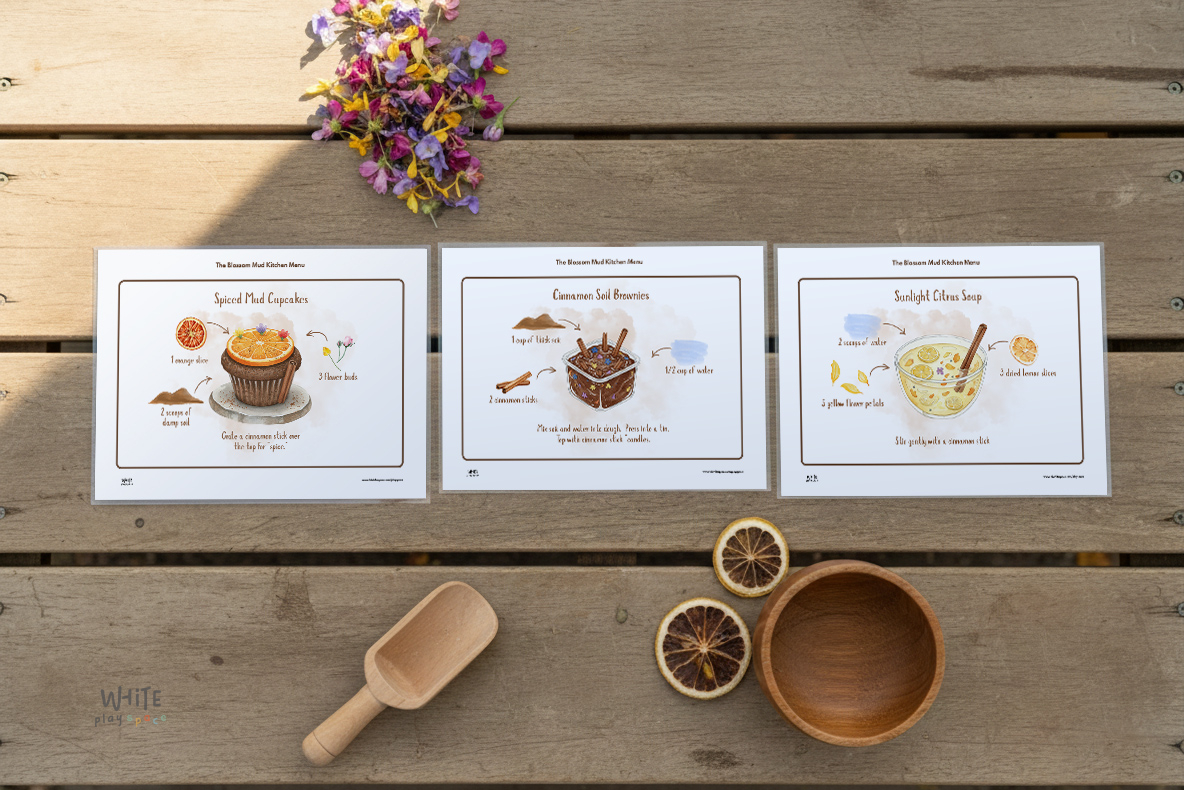 Blossom Mud Kitchen Recipe Card