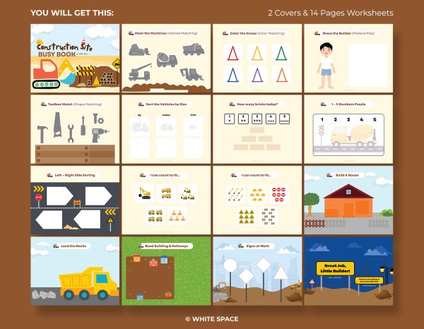 Busy Book Construction Site Printable PDF