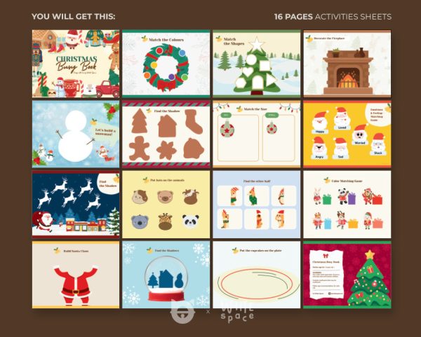 christmas busy book, christmas busy book digital download, christmas busy book printable