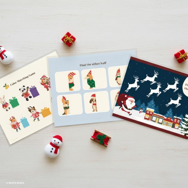Christmas Busy Book Printable PDF, Activities Book, Preschool Leaning, Quiet Book, Digital Download
